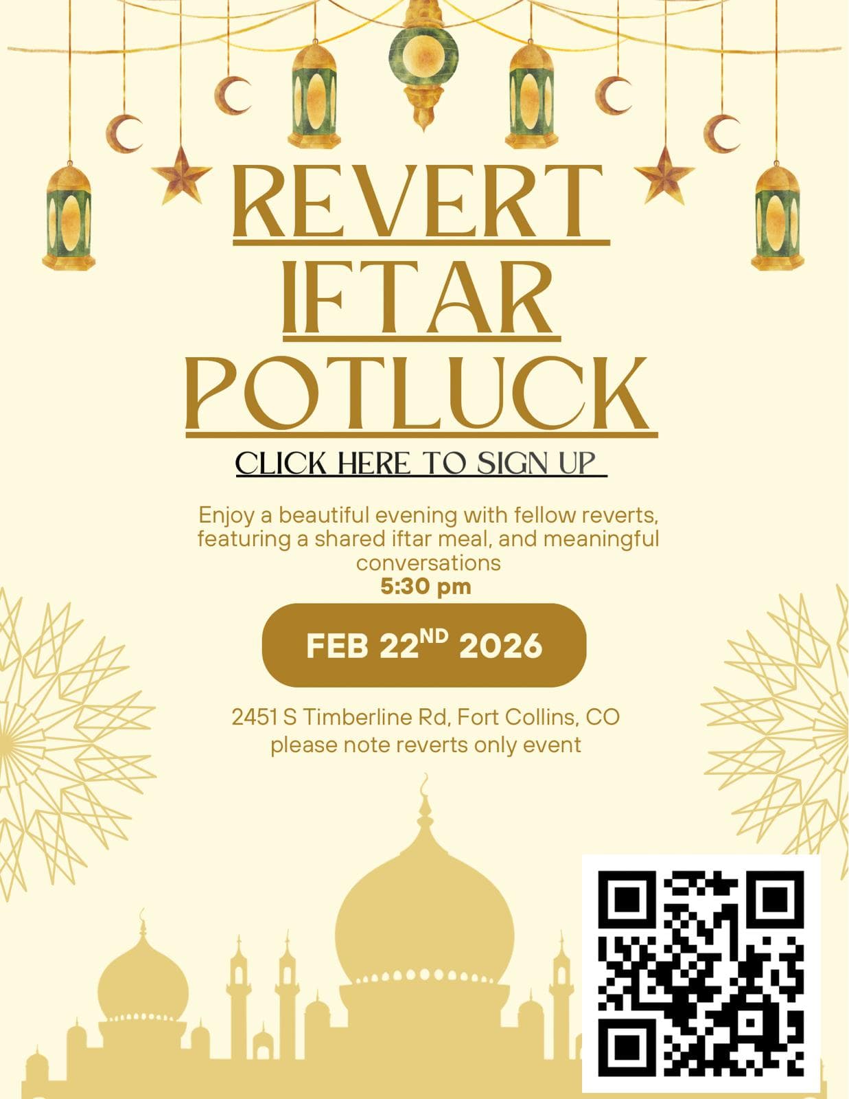 Revert Iftar Potluck